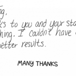 thank you note